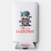 クリスマス猫 スリム缶クーラー (裏面)