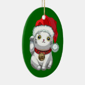 クリスマス猫 セラミックオーナメント (右)