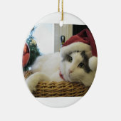 クリスマス猫 セラミックオーナメント (右)