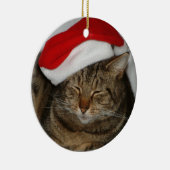 クリスマス猫 セラミックオーナメント (右)