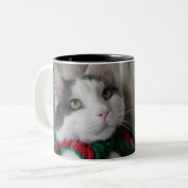 クリスマス猫 ツートーンマグカップ (正面左)