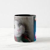 クリスマス猫 ツートーンマグカップ (中央)