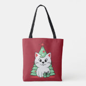 クリスマス猫 トートバッグ (裏面)