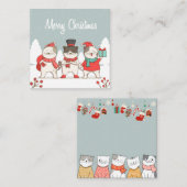 クリスマス猫 ノートカード (正面/裏面)