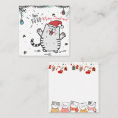 クリスマス猫 ノートカード (正面/裏面)