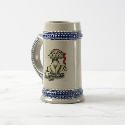クリスマス猫 ビールジョッキ (正面左)
