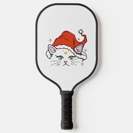 クリスマス猫 ピックルボールラケット (正面)