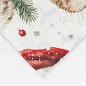 クリスマス猫 フリースブランケット (角)