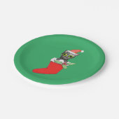 クリスマス猫 ペーパープレート (アングル)