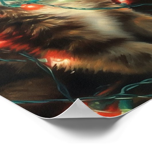 クリスマス猫 ポスター (角)