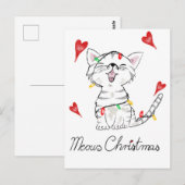 クリスマス猫 ポストカード (正面/裏面)