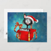 クリスマス猫 ポストカード (正面/裏面)