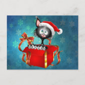 クリスマス猫 ポストカード (正面)
