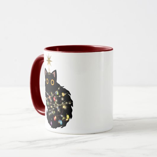 クリスマス猫 マグカップ (正面左)