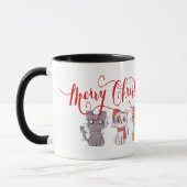 クリスマス猫 マグカップ (左)