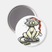 クリスマス猫 マグネット (正面/裏面)