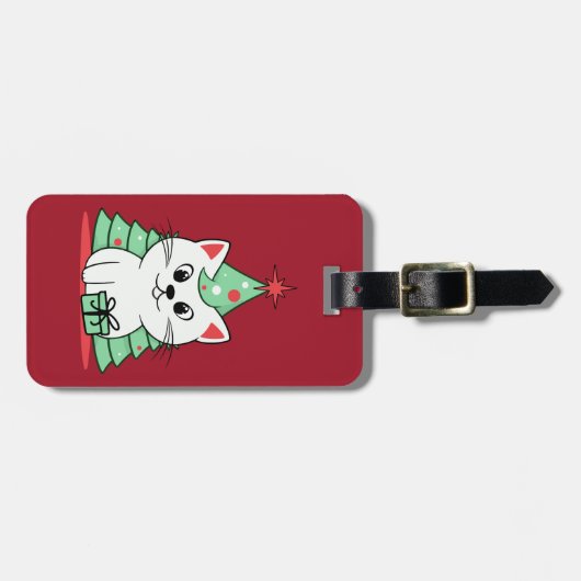 クリスマス猫 ラゲッジタグ (正面横)