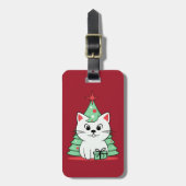 クリスマス猫 ラゲッジタグ (正面縦)