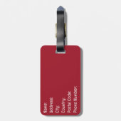 クリスマス猫 ラゲッジタグ (裏面縦)