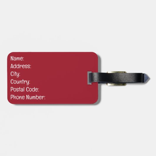 クリスマス猫 ラゲッジタグ (裏面横)