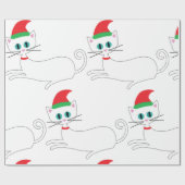 クリスマス猫 ラッピングペーパー (フラット)