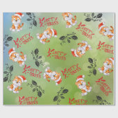 クリスマス猫 ラッピングペーパー (フラット)