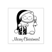 クリスマス猫 ラバースタンプ (インプリント)