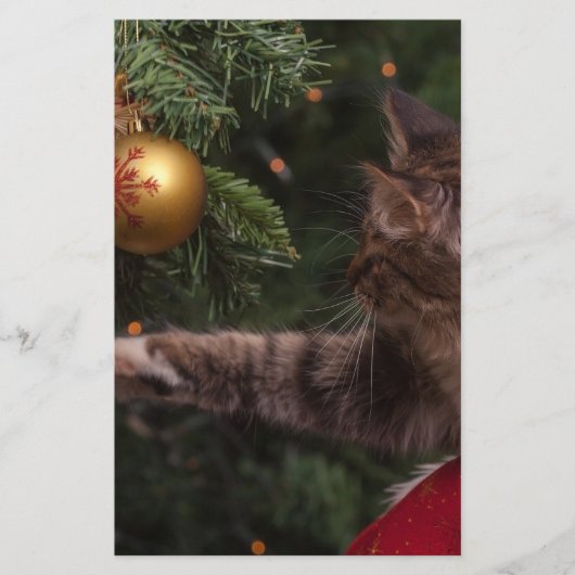 クリスマス猫 便箋 (正面)