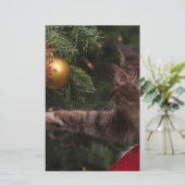 クリスマス猫 便箋 (スタンド正面)
