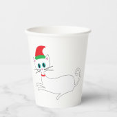 クリスマス猫 紙コップ (正面)