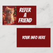 クリスマス猫 紹介カード ビジネスカード (正面/裏面)