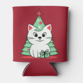 クリスマス猫 缶クーラー (正面)
