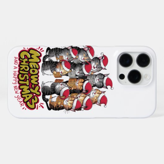 クリスマス猫 iPhoneケース (裏面横)