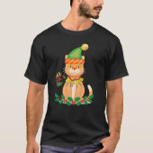 クリスマス猫 Tシャツ (正面)