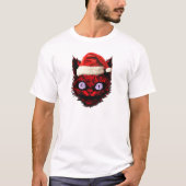 クリスマス猫 Tシャツ (正面)