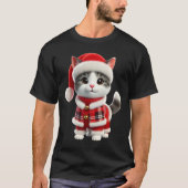 クリスマス猫 Tシャツ (正面)