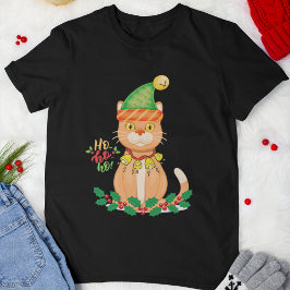 クリスマス猫 Tシャツ