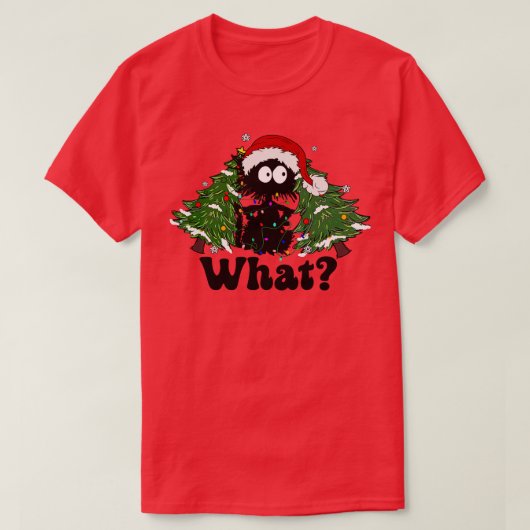 クリスマス猫 Tシャツ (デザイン正面)