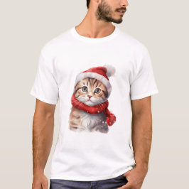 クリスマス猫 Tシャツ