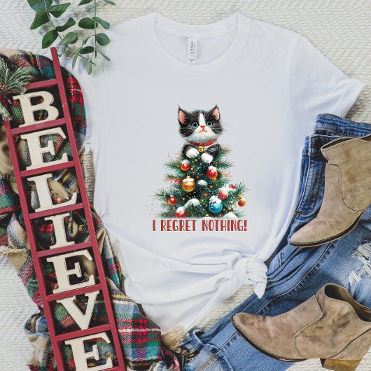 クリスマス猫Tシャツを後悔することはない Tシャツ