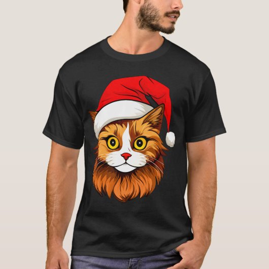 クリスマス猫Tシャツ Tシャツ (正面)