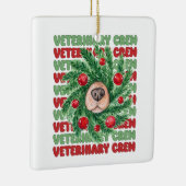 クリスマス獣医クルー獣医ベットテックナースチームマッツ セラミックオーナメント (右)
