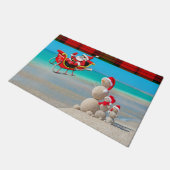 クリスマス玄関マット、雪だるま ドアマット (アングル)