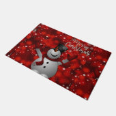 クリスマス玄関マット、雪だるま ドアマット (アングル)