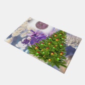 クリスマス玄関マット、雪だるま ドアマット (アングル)