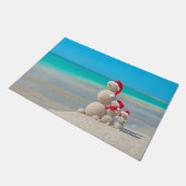 クリスマス玄関マット、雪だるま ドアマット (アングル)