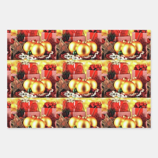 クリスマス球根 ラッピングペーパーシート (正面)