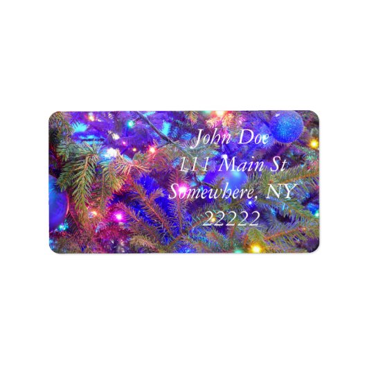 クリスマス球根（青） ラベル (正面)