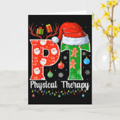 クリスマス理学療法士 クリスマス PT Xmas カード (黄色い花)