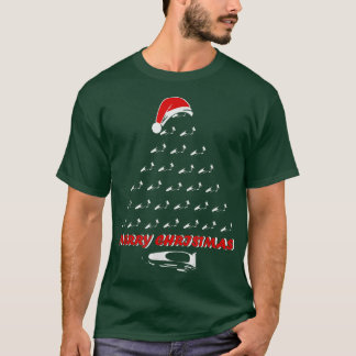 クリスマス理容師セータークリッパー醜いクリスマスツリーベス Tシャツ